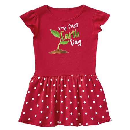 

Inktastic My 1st Earth Day Sprouting Plant Gift Toddler Girl Dress