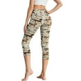 thumbnail image 2 of SCRAWLGOD Running Horse Print Women's Soft Capri Leggings, High Waist Non-See-Through Yoga Pants with Pockets, Lightweight Breathable Tummy Control Capri Tights, XL, 2 of 7