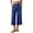 Blue#01, variant on Linen Capri Pants for Women Summer High Waist Straight Leg Capris Casual Cropped Trousers 2026 Beach Travel Vacation Outfits Pink,S