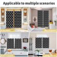 thumbnail image 6 of Black Morocco Kitchen Curtains Short 45 Inch Length, Boho Modern Minimalist Abstract Geometric Grommet Top Bedroom Living Room Curtains, Light Filtering Cafe Curtain Drapes 2 Panels Set 84''x45'', 6 of 9