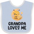 thumbnail image 3 of Inktastic Bees-moon Grandpa Loves Me Boys or Girls Baby Bib, 3 of 4