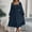 Navy, variant on Odbmxy Long Sleeve Women's Midi Dress A-Line Woman Dresses Plus Size Peplum Solid Color Fairy Tunic Regular Dresses,Green S