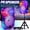 Purple, variant on Rechargeable 8in Portable PA Speaker System Karaoke Speaker With1 Wired Microphone, Wireless Party Sound System, Flashing Party Lights, MP3/USB/FM Radio