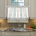 thumbnail image 2 of Yayeee Kitchen Curtains Tier Pair Light Filtering 27"x24" Rod Pocket Short Cafe Window Panel, Cute Nautical Pattern, 2 of 7