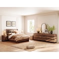 thumbnail image 3 of WAMPAT Dresser and Nightstand Set of 3, 94.5 Inches Dresser with 6 Drawers, 2 Nightstand with Drawer and Cabinet for Bedroom, Bedroom Furniture Set, Brown, 3 of 14