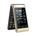 thumbnail image 1 of Teléfono con tapa G10 C, pantalla Dual dorada, botón grande, gran volumen, con funda protectora, teléfono con tapa para personas mayores, para regalo, enchufe europeo, polaco, 1 of 1