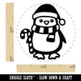 thumbnail image 2 of Christmas Penguin with Candy Cane Rubber Stamp for Scrapbooking Crafting Stamping - Mini 1/2 Inch, 2 of 7
