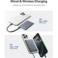 thumbnail image 5 of Baseus Picogo 5000mAh Ultra-Slim MagSafe Power Bank, Card-Size Wireless Charger with USB-C Braided Cable, Fast Charging Battery Pack for iPhone,Grey, 5 of 10