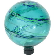 Echo Valley Blue Ocean Mist 10 inch Hand Blown Glass Outdoor Garden Gazing Ball