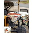 thumbnail image 5 of Outdoor Tablecloths with Umbrella Hole & Zipper, Spring Mushrooms 54x54 Inch Square Tablecloths, Farmhouse Pastoral Botanical Watercolor Waterproof Table Cloth, Patio/Pool/Picnic Table Covers, 5 of 8