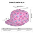 thumbnail image 6 of Gaeub Pink Donuts Flat Bill Snapback Hats Baseball Caps with Adjustable for Running Workouts and Outdoor Activities, 6 of 9