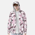 thumbnail image 3 of Pofeuu Pineapple Flamingo Print Sun Protection Outdoor Lightweight Full Zip UV Cooling Hoodie Long Sleeve Summer Clothing for Outdoor Hiking-Medium, 3 of 5