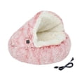 thumbnail image 4 of Cama para gatos con calefacción, nido para gatos, tienda de campaña, suministros para mascotas, cueva, almohadilla térmica para dormir, casa cálida, Rosa, 4 of 8