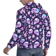 thumbnail image 6 of Cauagu crystal Skull flower cool for Men's Pullover Hooded Sweatshirt Athletic Casual Hoodie Aautumn Hoodie Sweatshirt for Men Pullover Casual Hooded Sweatshirt-Small, 6 of 7