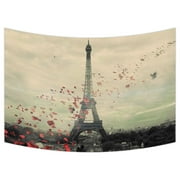Eiffel Tower Decor Gckg Eiffel Tower Tapestry Frech Paris Love Flower Wall Hanging Decor Art