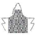 thumbnail image 2 of Gray Christmas Tree Apron-Garden Aprons for Women with Pockets-Cotton Linen Waterproof Kitchen Cooking Gardening Aprons Adjustable for Kitchen,Cooking,BBQ and Salon 32"x27", 2 of 7