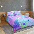 thumbnail image 2 of Move Over Mermaid Scale Bedding Sets Queen Colorful Mermaid Duvet Cover Set Blue Purple Mermaid Tail Pattern Microfiber No Filling, 2 of 6