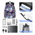 thumbnail image 6 of Lsque Purple Marble Texture Classic Casual Backpack - Large Capacity Water-Resistant Backpack for School, Work, Travel, and Outdoor Activities, 6 of 8