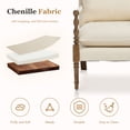 thumbnail image 6 of Villeston Chenille Accent Chair, Solid Wood Armrests Armchair, Single Sofa with Comfortable Cushions and Lumbar,Beige, 6 of 6