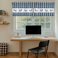 thumbnail image 5 of Farmhouse Blue Plaid Tier Curtains 36 Inch Length, Vintage Country Cock Checkered Cafe Short Curtains for Bathroom Over Sink, Small Kitchen Curtain Light Filtering Tiered Drapes 2 Panels 27.5"Wx36"L, 5 of 8