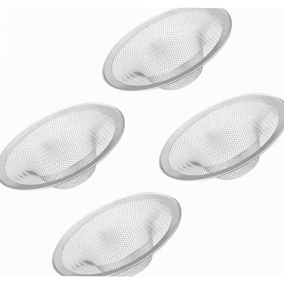 Sink Strainer, Basket Stainless Steel Bathroom Sink, Utility, Slop, Kitchen and Lavatory Sink Drain Strainer Hair Catcher (4 Pack, 2.25 inch)