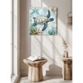 thumbnail image 5 of Wall Art Prints, Sea Turtle Coastal Framed Canvas Prints for Bedroom Living Room Bathroom Office, Starfish Coral Summer Beach Gallery Wrap Wall Art Poster for Gifts Home Decor 8"x8", 5 of 9