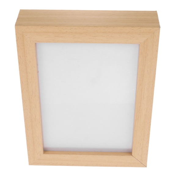 OULII Wall Mountable Beige Wood Rotating Picture Frame for Versatile Home Display Decor