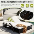thumbnail image 4 of Bellemave Outdoor Daybed with Canopy, Steel Frame Sun Lounger with Adjustable Backrest, Patio Double Sunbed with Arched Armrests, Suitable for Patio Pool Deck, Garden, Backyard (Beige), 4 of 8