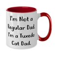 thumbnail image 2 of Funny Tuxedo Cat Gifts, I'm Not a Regular Dad. I'm a Tuxedo Cat Dad, Funny Christmas Two Tone 11oz Mug From Cat Dad, 2 of 2