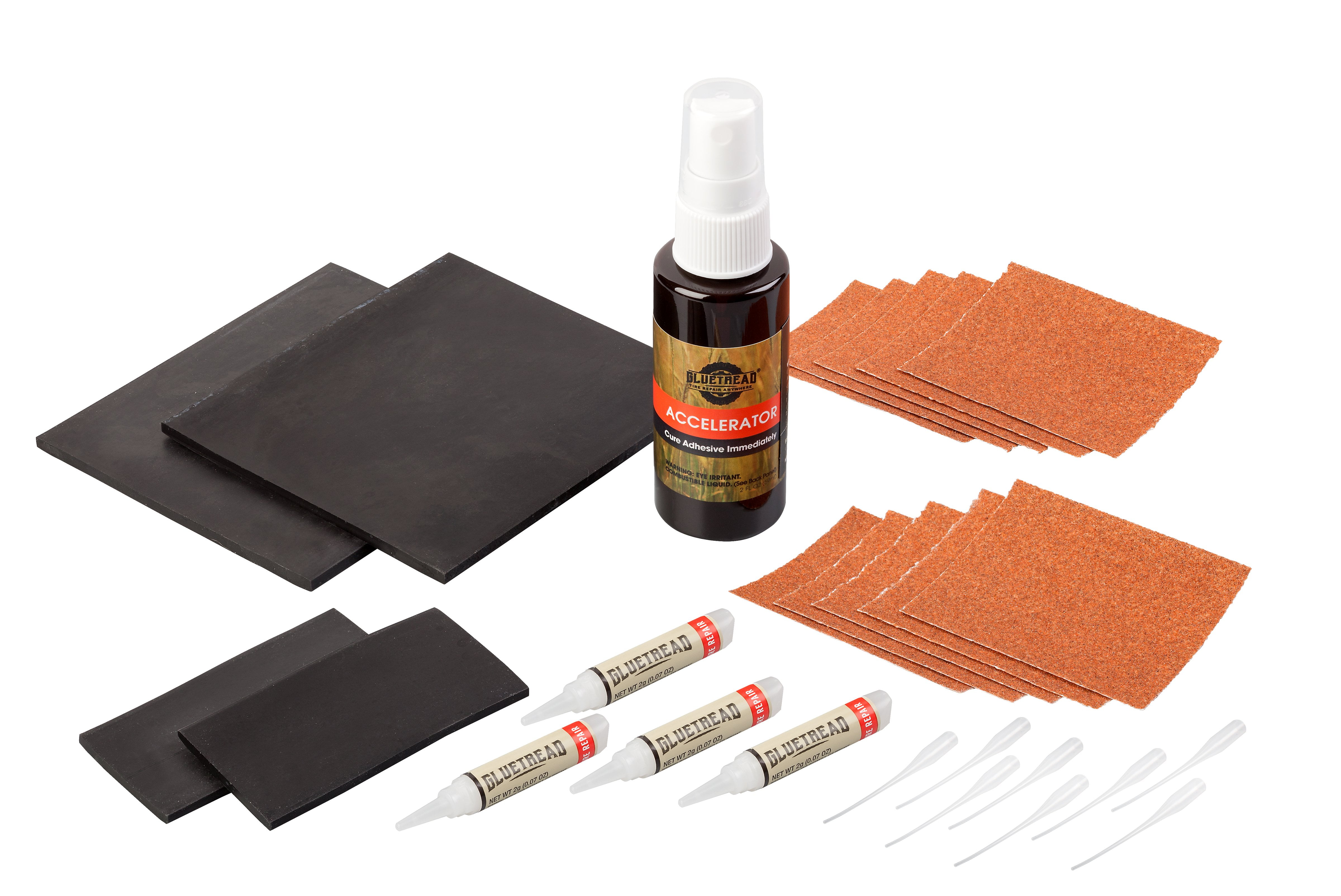 Glue Tread Off-road External Sidewall Puncture Repair Kit with Accelerator  and Emergency Inflation Kit Combo - Allen's Trading Company LLC