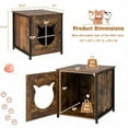thumbnail image 6 of Demi Bonn 21" Pet House in Enclosed Cat Litter Box House for Indoor, Cat Washroom Hidden, Brown, 6 of 7