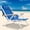 blue, variant on Portable Beach Chair with Adjustable Headrest,Camping Chair with Removable Cup Holder Blue