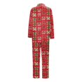 thumbnail image 4 of MUXiin Matching Christmas Pajamas For Couples,Satin Silk Family Matching Pajamas Set Long Sleeve Button Down Sleepwear Loungewear For, 4 of 4