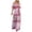 Pink, variant on Hawaiian dresses for women Bohemian Off Shoulder Maxi Floral Print Beach Vacation Outfits Size L