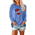 thumbnail image 2 of Pntutb - Sudadera con estampado navideño de manga larga para mujer, informal, a la moda, blusa Pntutb Pntutb-58, 2 of 5