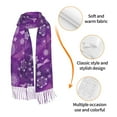 thumbnail image 3 of Shawl Wraps for Women - Purple Snowflakes Oversized Fall Winter Fashion Blanket Scarf for Women, 3 of 6
