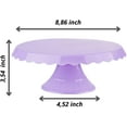 thumbnail image 6 of Grupo Mirandinha - Slim Acrylic Cake Stand with Lace - Durable & Elegant - Purple Finish, 6 of 8