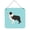Blue, variant on Black Border Collie Checkerboard Blue Wall or Door Hanging Prints
