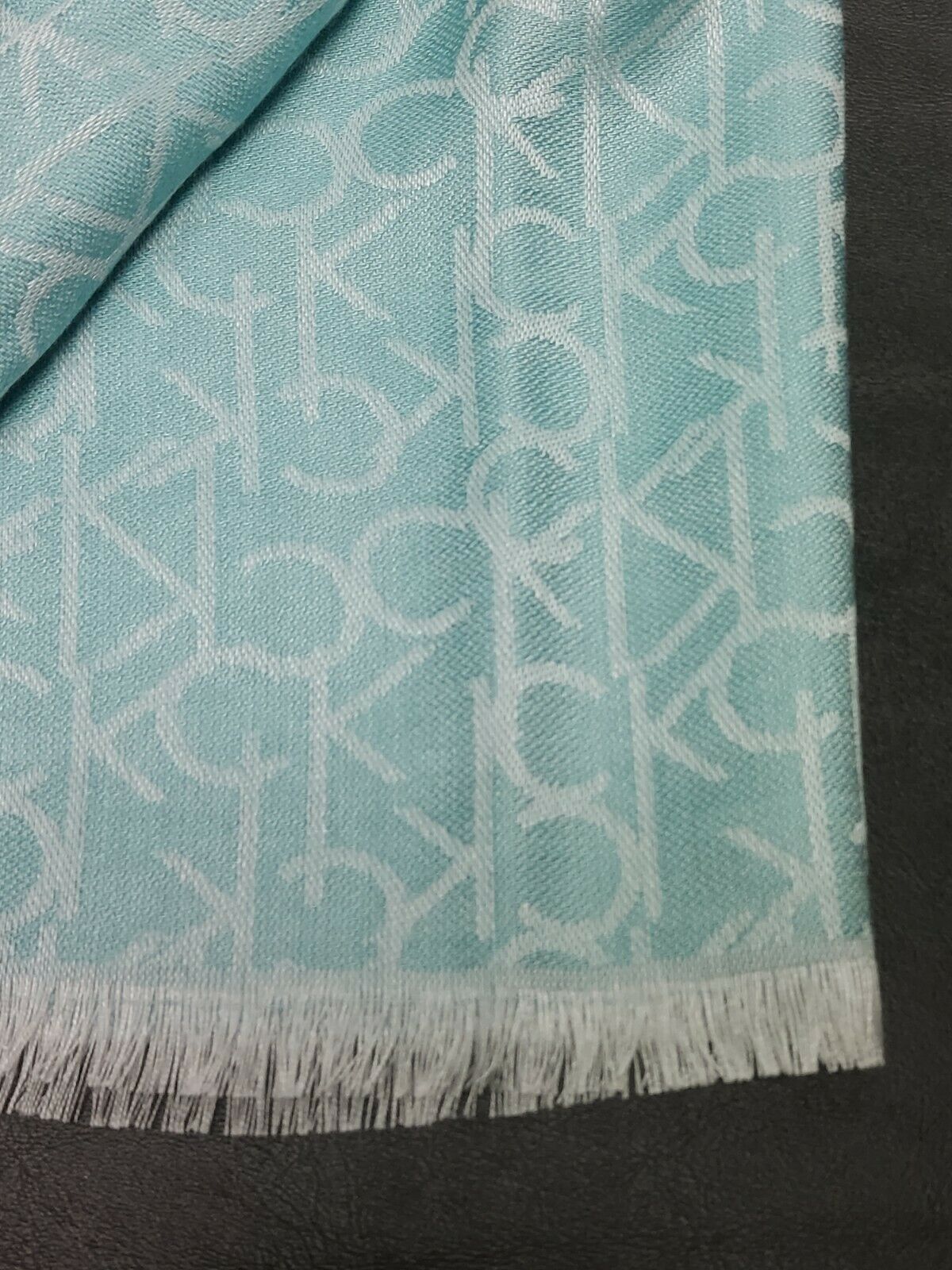 Calvin Klein Monogram Ck Logo-Print Aquatic Pashmina, size, One