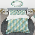 thumbnail image 2 of Designart 'Retro Hexagon Pattern IV' Mid-Century Modern Duvet Cover Set, 2 of 4