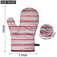 thumbnail image 6 of Cute Oven Mitts,Red and Green Christmas Pattern Oven Mitt 2-Pack Set,Kitchen Gloves for Oven,Heat Resistant Oven Mitts 7.7"x12", 6 of 7