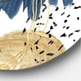 thumbnail image 3 of Designart 'Dark Blue & Golden Textures With Abstract Pattern' Modern Circle Metal Wall Art 11x11 - Disc of 11, 3 of 5