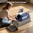 thumbnail image 3 of XXXL  Stainless Steel Litter Box with Lid, Large Enclosed  Litter Box for Big Cats, Metal  Box with High Sided Enclosure & Scoop, Grey, 3 of 6