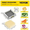 thumbnail image 4 of VEVOR Replacement Chopper Blade, 3/8 inch, 3 PCS French Fry Blade Assembly with 6 Extra Knives, Stainless Steel Dicer Parts and Push Block for Cutting Potatoe, 4 of 9