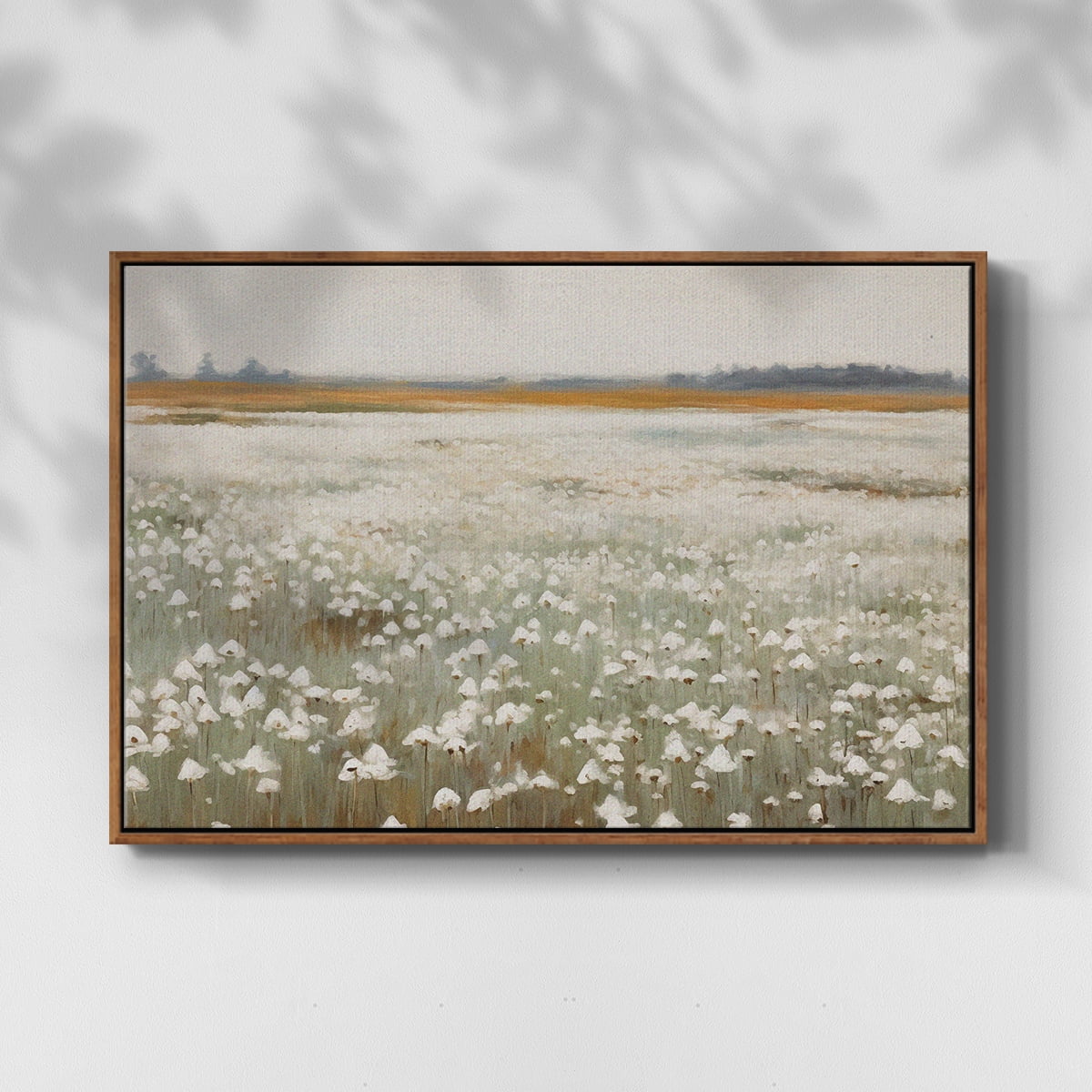 Vintage Landscape-XVII By Wexford Home Framed in Walnut Wood Gallery Wrapped Canvas 25 in. x 37 in.