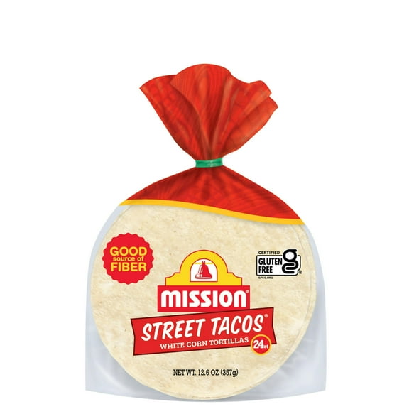 Mission White Corn Tortillas, Street Taco Size, 24 Count(pack of 2)