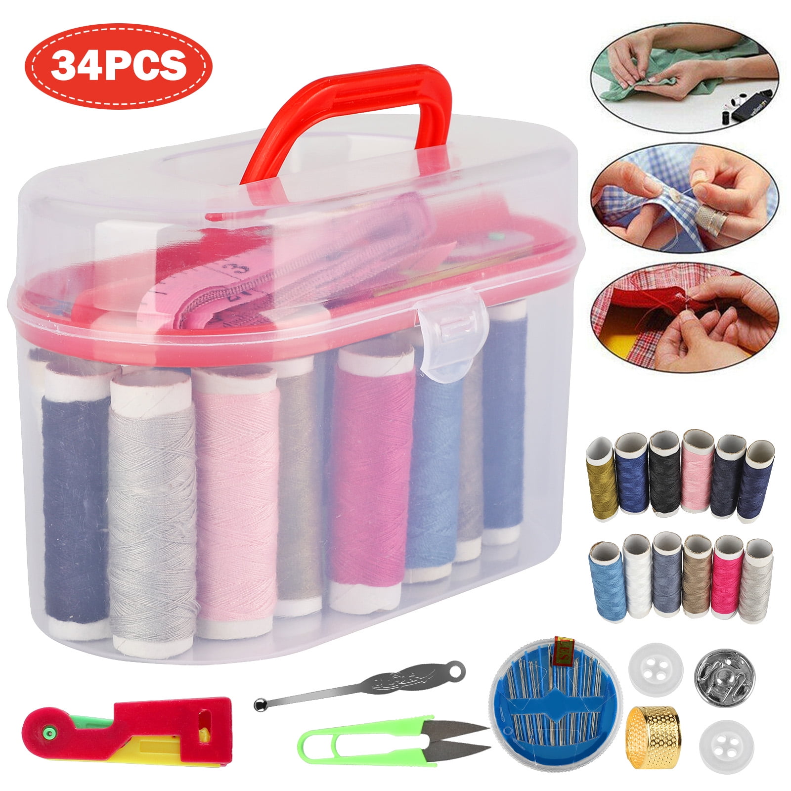 68P Full equipped Sewing Kit Emergency Accessories Set Thread Needle Home Travel 