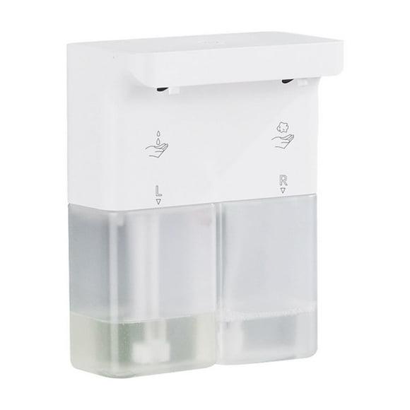 Uklsqma Automatic Soap Dispenser Zzr241040410 | Two-Head Infrared Sensor Touchless Liquid and Foam Soap Dispenser | Rechargeable Usb-C Battery 300Ml Transparent Refill Bottle | Kitchen Bathroom Use