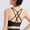 black, variant on Sports Bra for Women, Scoop Neck Crisscross Back Padded Low Impact Bras Tops for Workout Yoga Gym（white XL）