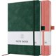 thumbnail image 1 of Cuaderno A5, paquete de 2 cuadernos A5 de 200 páginas, 100 g/m², cuaderno de tapa dura con marcapáginas, presilla para bolígrafo y cierre elástico, 1 of 4